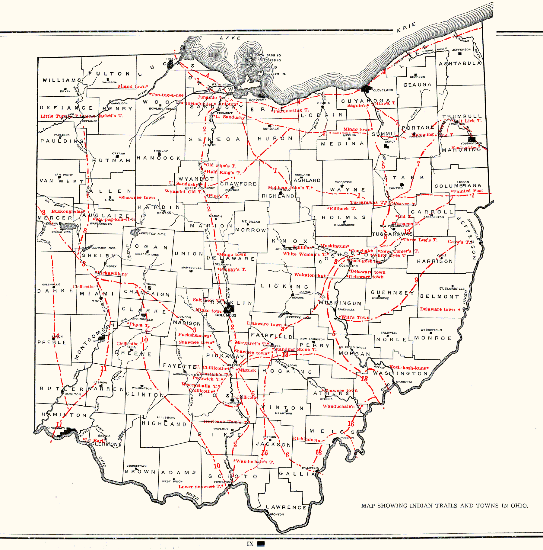Ohio Indian Trails and Towns